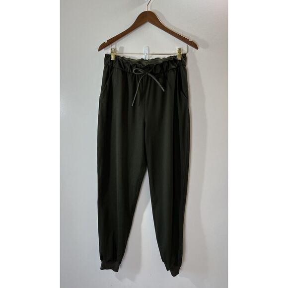 Lululemon Womens Keep Moving Jogger Size 8 Green Paperbag Waist Athletic Workout - Picture 1 of 7